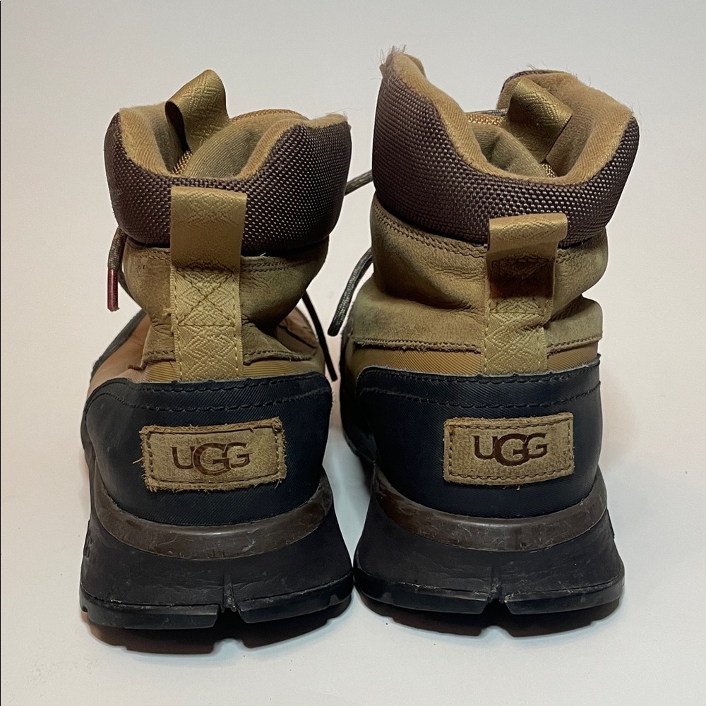 UGG Men’s Emmett Duck Waterproof Leather Chestnut Coloured Winter Outdoor Boots - Picture 6 of 9